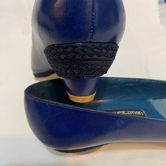 Stuart Weitzman Martinique Wedge Shoes Size 6B Vintage Blue RARE NWT - Picture 9 of 14